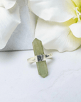 Jyoti Crystal Adjustable Ring - Green Aventurine,Rings, Sassy Jones,