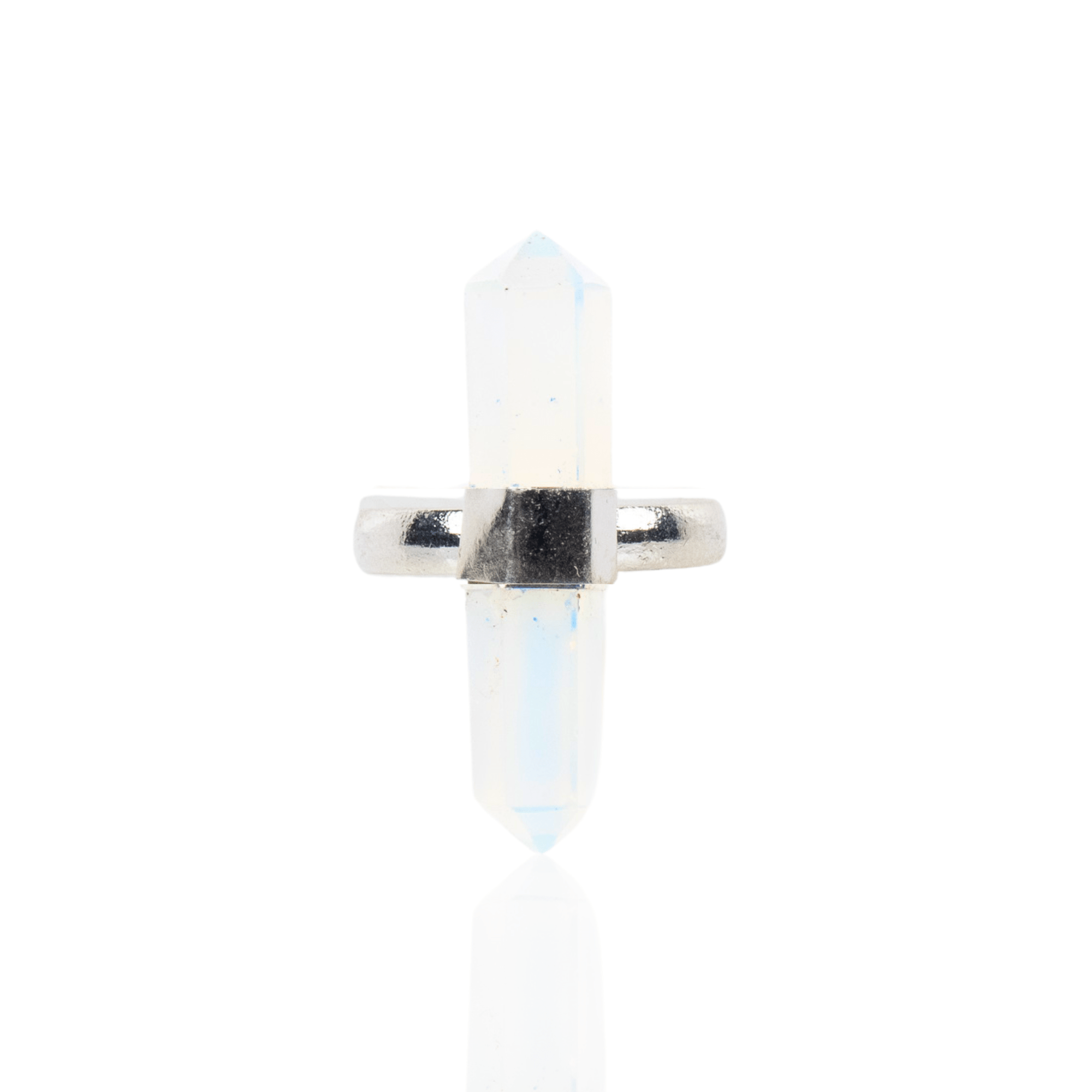 Jyoti Crystal Adjustable Ring - White Opal,Rings, Sassy Jones,