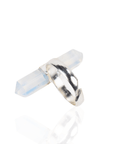 Jyoti Crystal Adjustable Ring - White Opal,Rings, Sassy Jones,