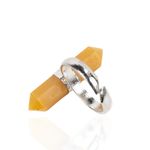 Jyoti Crystal Adjustable Ring - Yellow Aventurine,Rings, Sassy Jones,