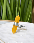 Jyoti Crystal Adjustable Ring - Yellow Aventurine,Rings, Sassy Jones,