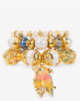 Kalani Pearl Charm 3pc Stretch Bracelet Stack,Bracelets, Sassy Jones,