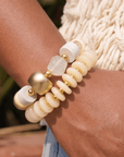 Kamaria Coconut 2pc Stack - Ivory Coast,Bracelets, Sassy Jones,