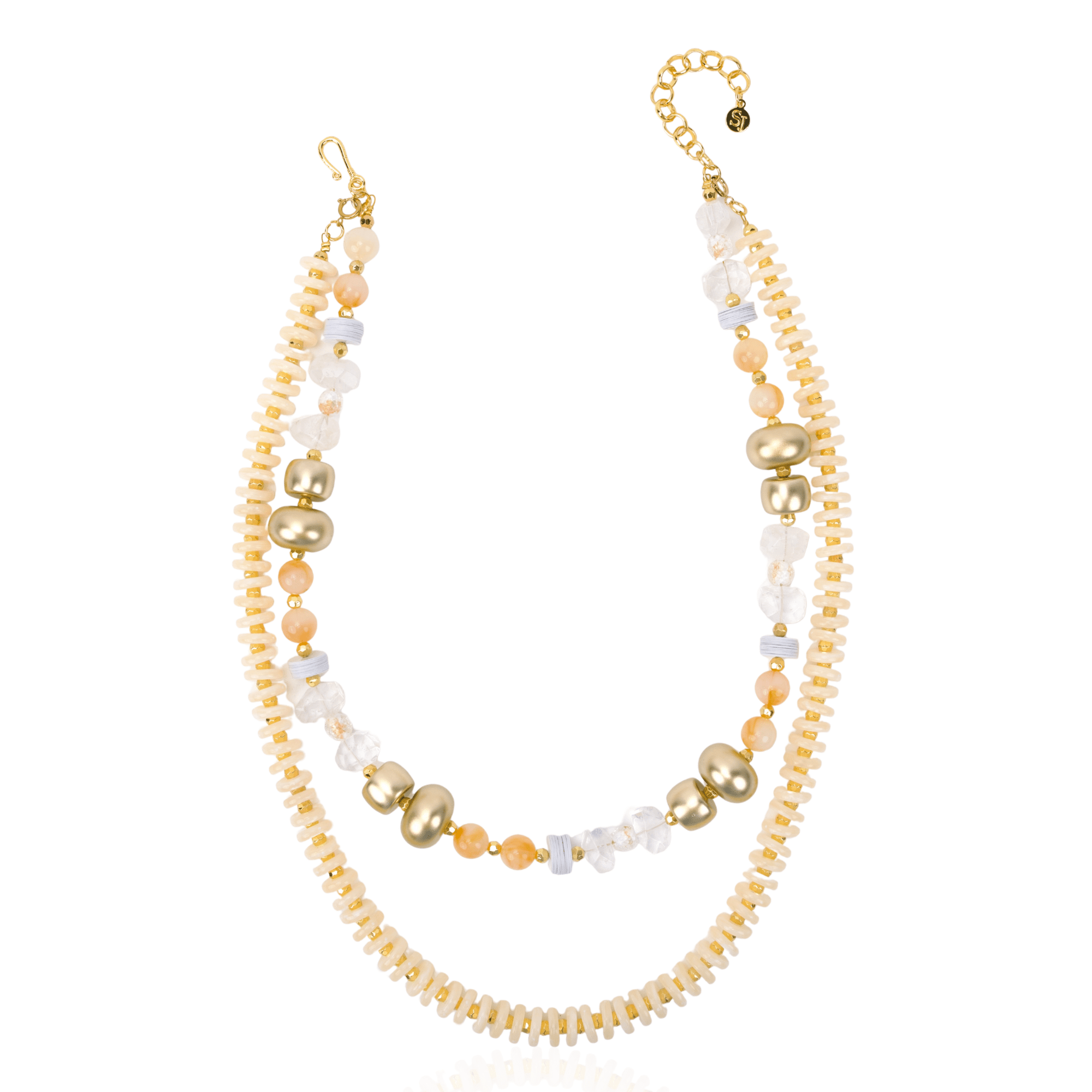Kamaria Coconut Dress Chain - Ivory Coast,Necklaces, Sassy Jones,