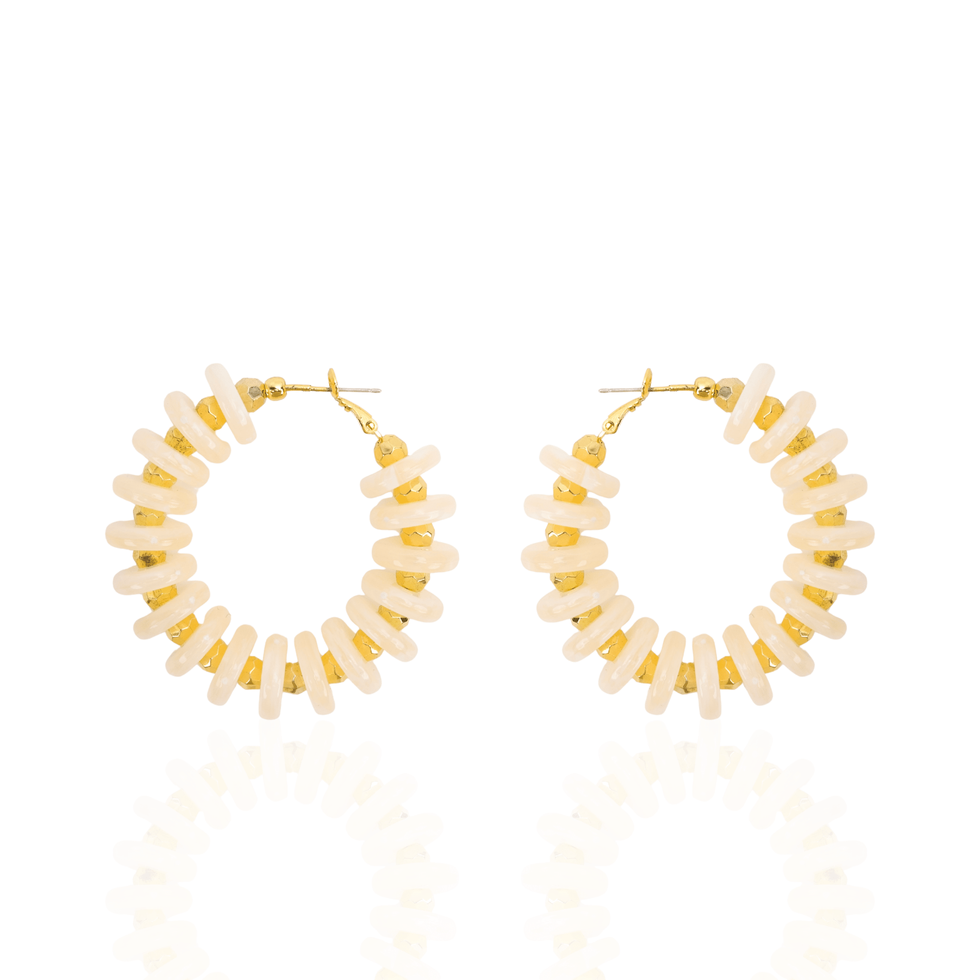 Kamaria Coconut Hoops- Ivory Coast,Earrings, Sassy Jones,