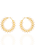 Kamaria Coconut Hoops- Ivory Coast,Earrings, Sassy Jones,