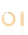 Kamaria Coconut Hoops- Ivory Coast,Earrings, Sassy Jones,