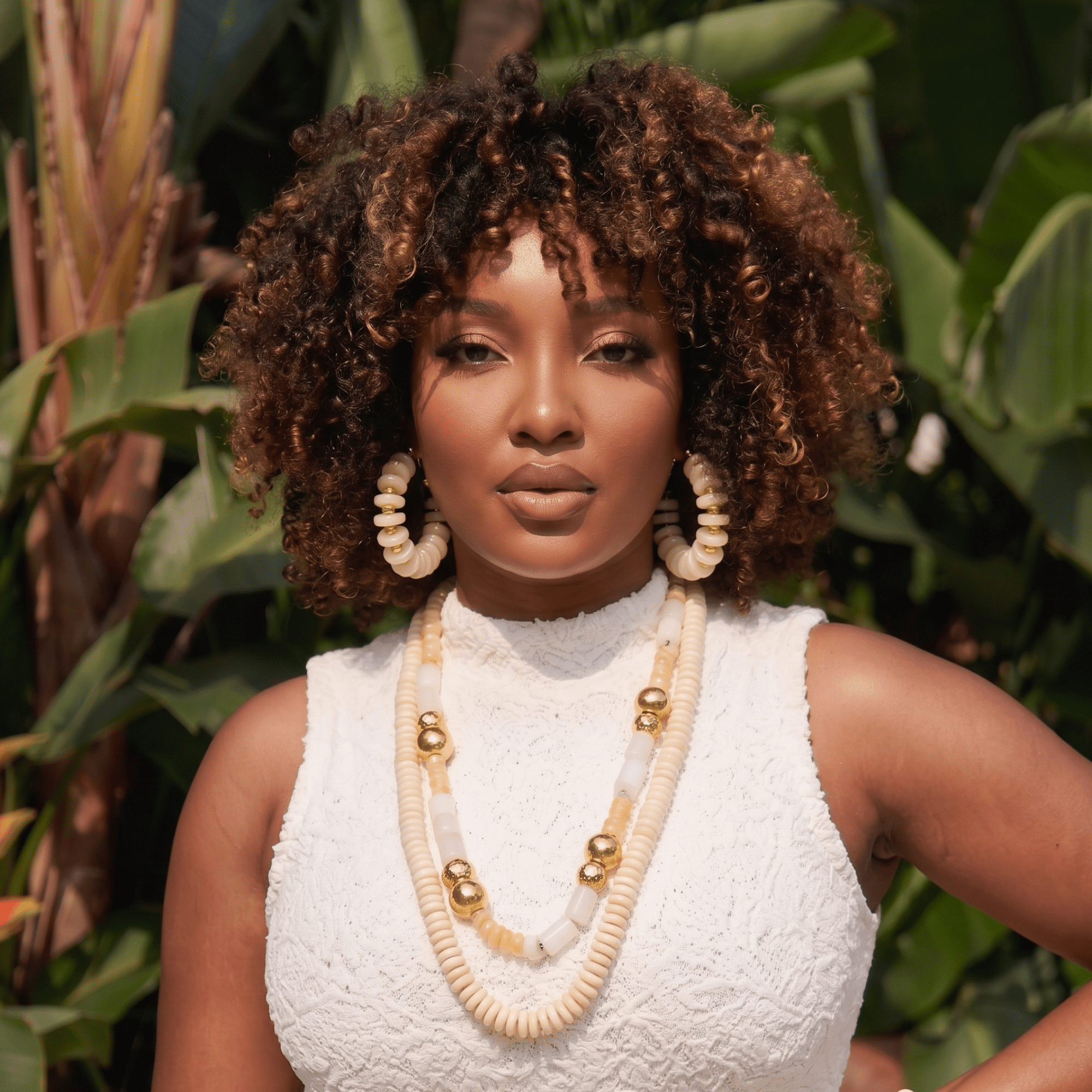 Kamaria Coconut Hoops- Ivory Coast,Earrings, Sassy Jones,