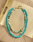 Kamaria Detachable Coconut Dress Chain - Riviera Teal,Necklaces, Sassy Jones,