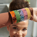 Karma Buffalo Leather Adjustable Cuff - Wild Snakeskin,Bracelets, Sassy Jones,