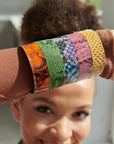 Karma Buffalo Leather Adjustable Cuff - Wild Snakeskin,Bracelets, Sassy Jones,