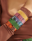 Karma Buffalo Leather Adjustable Cuff - Wild Snakeskin,Bracelets, Sassy Jones,