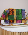 Karma Buffalo Leather Patchwork Crossbody - Wild Snakeskin,Handbags, Sassy Jones,