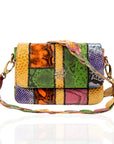 Karma Buffalo Leather Patchwork Crossbody - Wild Snakeskin,Handbags, Sassy Jones,