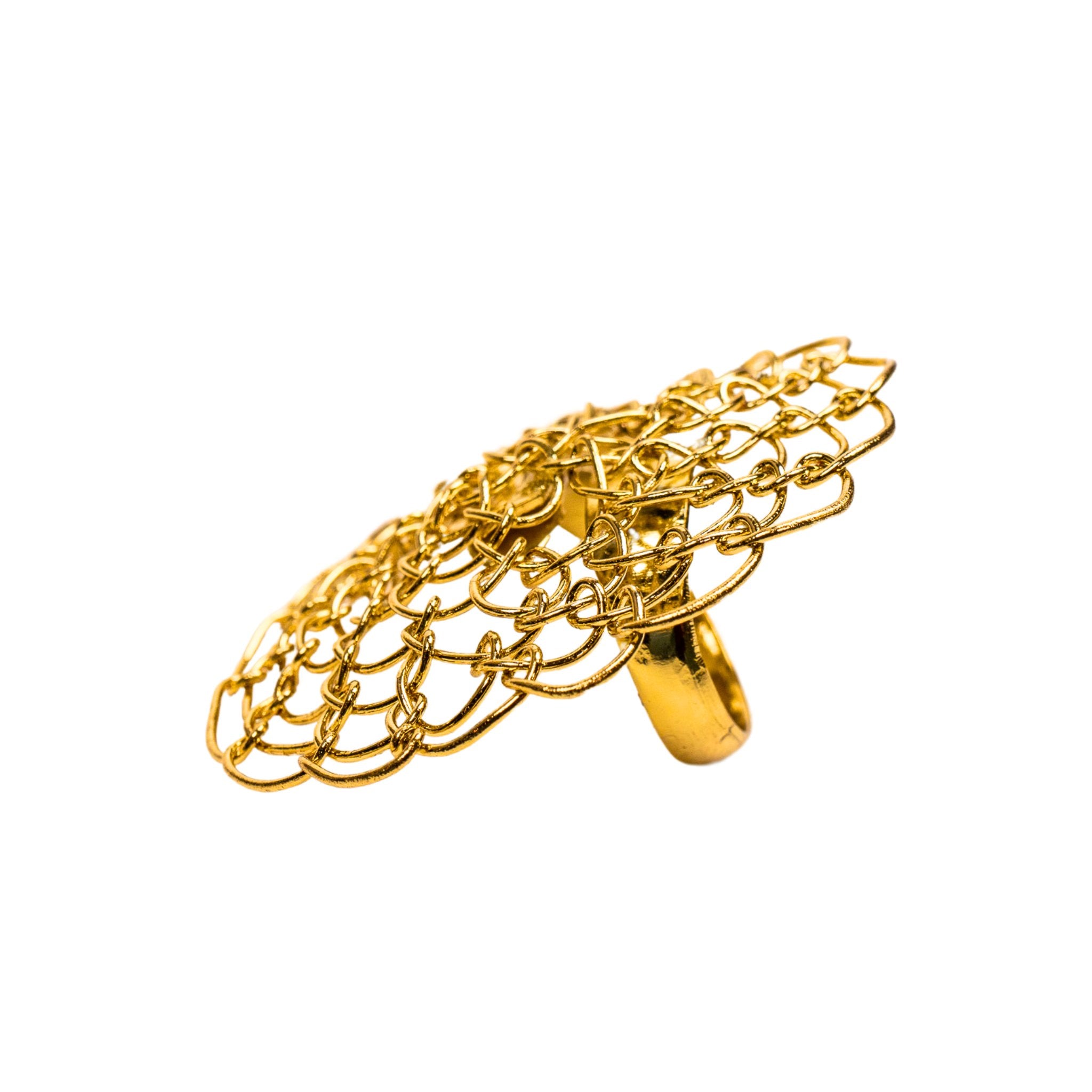 Karma Statement Cocktail Ring - Gold,Rings, Sassy Jones,