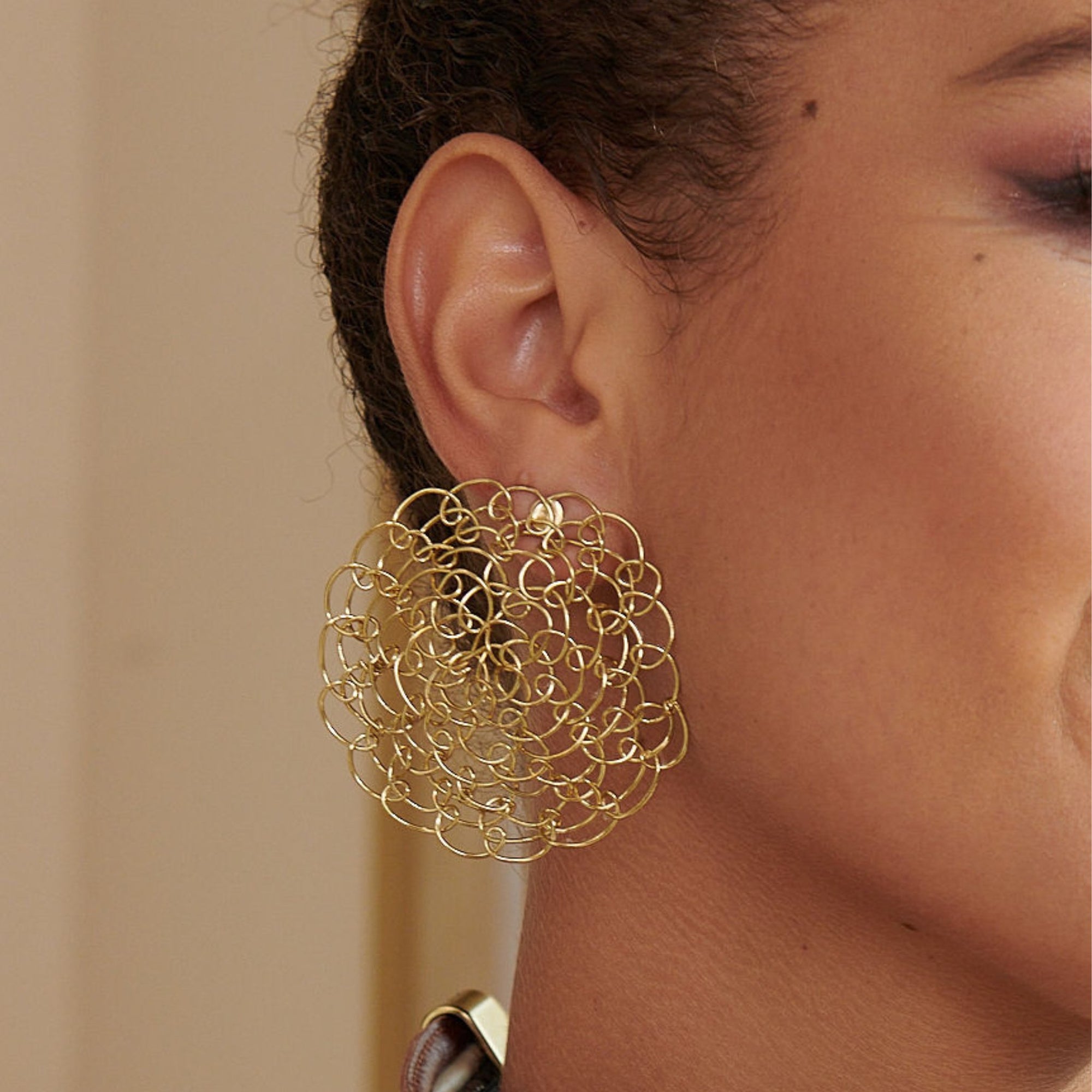 Karma Statement Earrings - Gold,Earrings, Sassy Jones,