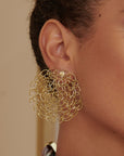 Karma Statement Earrings - Gold,Earrings, Sassy Jones,