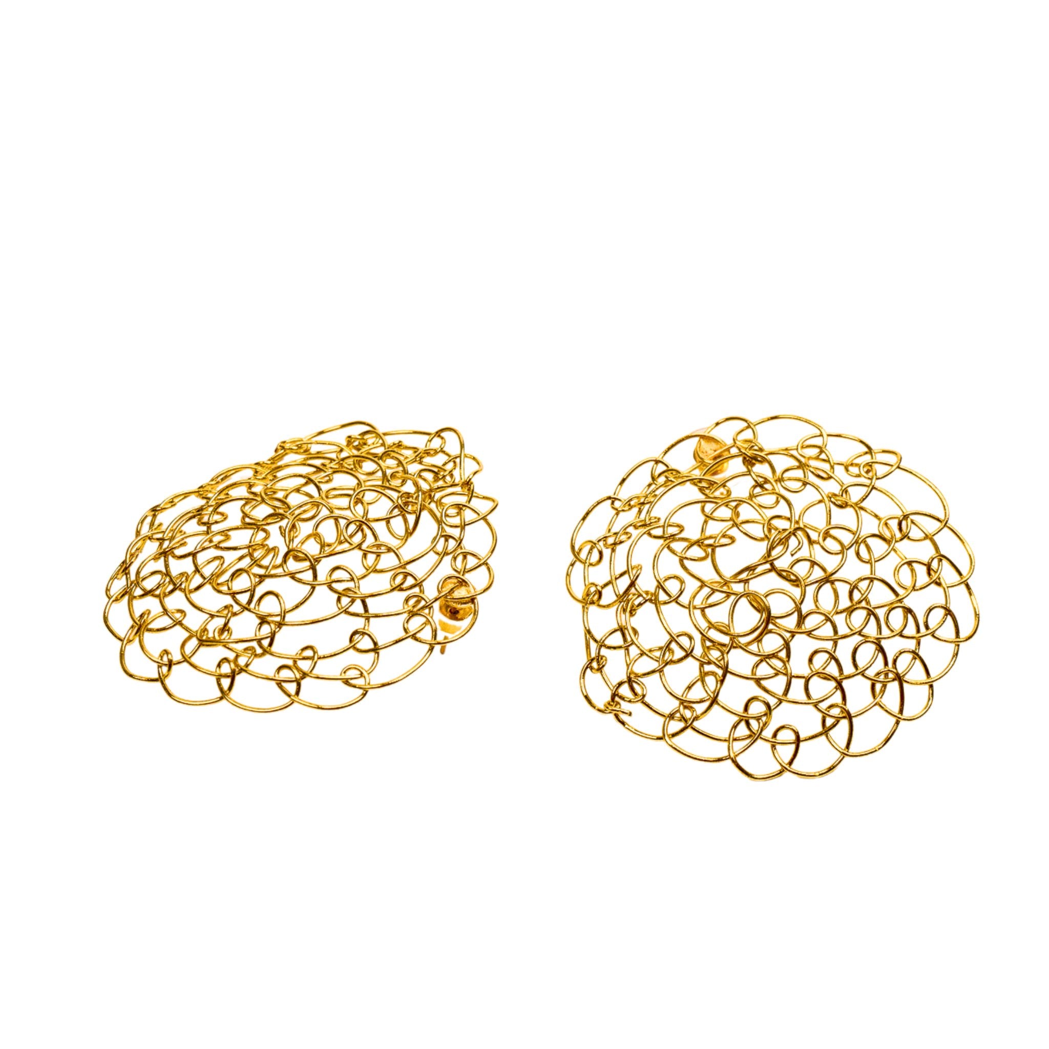 Karma Statement Earrings - Gold,Earrings, Sassy Jones,