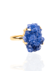 Lexi Druzy Adjustable Ring - Blue,Rings, Sassy Jones,