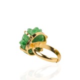 Lexi Druzy Adjustable Ring - Green,Rings, Sassy Jones,