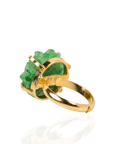 Lexi Druzy Adjustable Ring - Green,Rings, Sassy Jones,