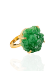 Lexi Druzy Adjustable Ring - Green,Rings, Sassy Jones,