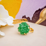 Lexi Druzy Adjustable Ring - Green,Rings, Sassy Jones,