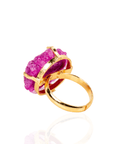 Lexi Druzy Adjustable Ring - Pink,Rings, Sassy Jones,