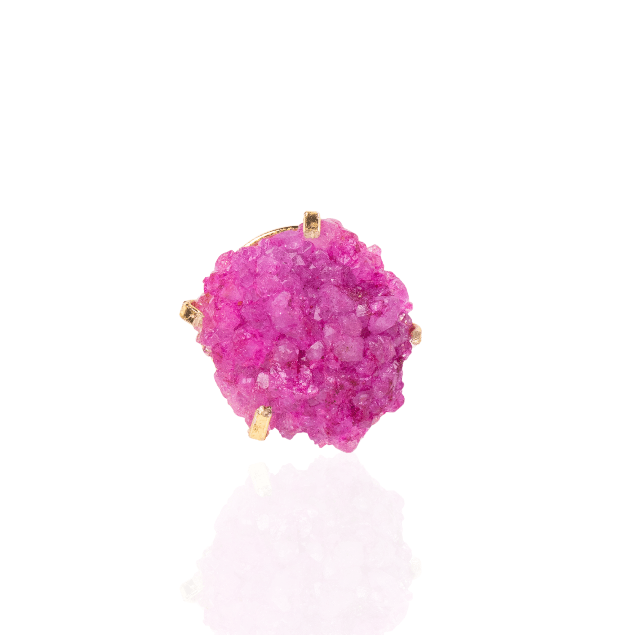 Lexi Druzy Adjustable Ring - Pink,Rings, Sassy Jones,