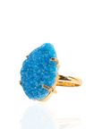 Lexi Druzy Adjustable Ring - Turquoise,Rings, Sassy Jones,