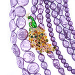 Peacock Purple Jewelry Lola Jewelry Collection Purple Gemstones Purple Crystal Jewelry Peacock-Themed Accessories Designer Purple Jewelry