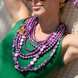 Lola Beaded Chain - Peacock Purple