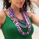 Lola Beaded Chain - Peacock Purple