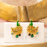 Lola Crystal Dangles - Peacock,Earrings, Sassy Jones,