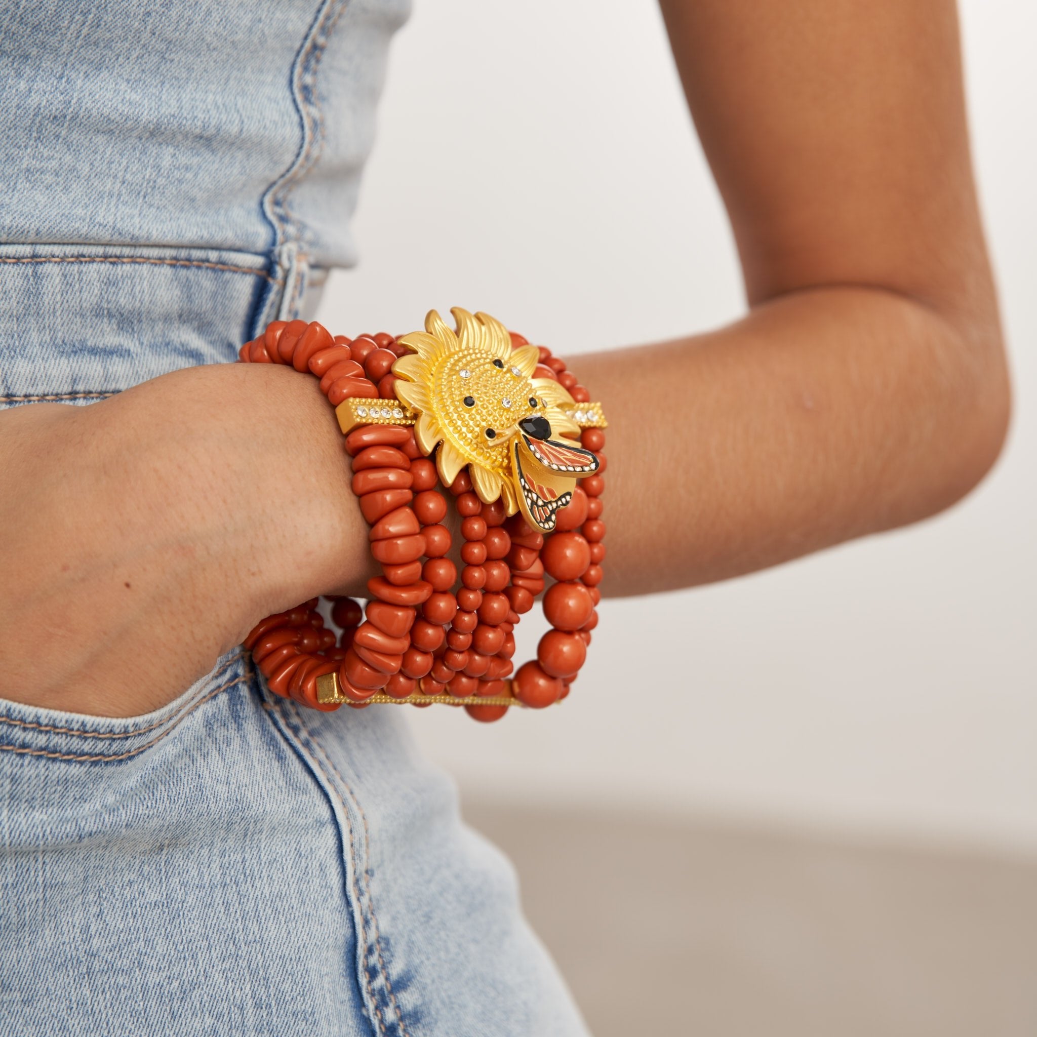 Lola Sunflower Bracelet Sunflower Jewelry Floral Bracelet Nature-Inspired Bracelet Sunflower Charm Bracelet Lola Jewelry Collection Handmade Sunflower Bracelet Unique Floral Jewelry Sunflower Bracelet Gift Summer Bracelet Trendy Flower Bracelet Boho Sunflower Jewelry Sunflower-Themed Accessories Elegant Floral Bracelet Fashionable Sunflower Bracelet