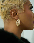 Lora Pearl Spiral Hoops,Earrings, Sassy Jones,