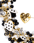 Lovebug 18k Brooch Bib - Black/White,Necklaces, Sassy Jones,