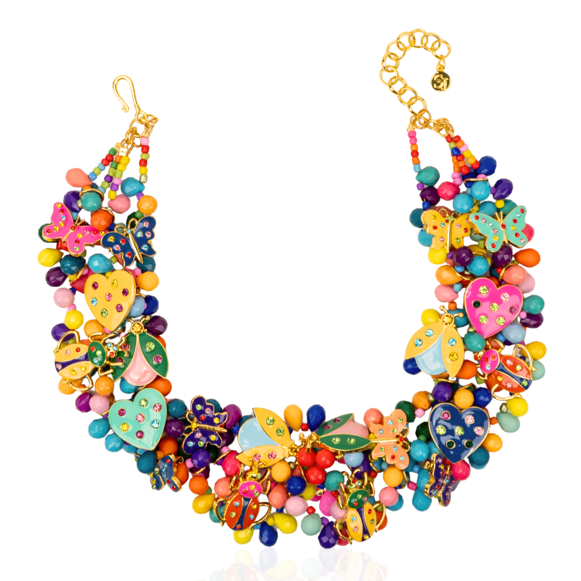 Lovebug 18k Brooch Bib - Carnivale,Necklaces, Sassy Jones,