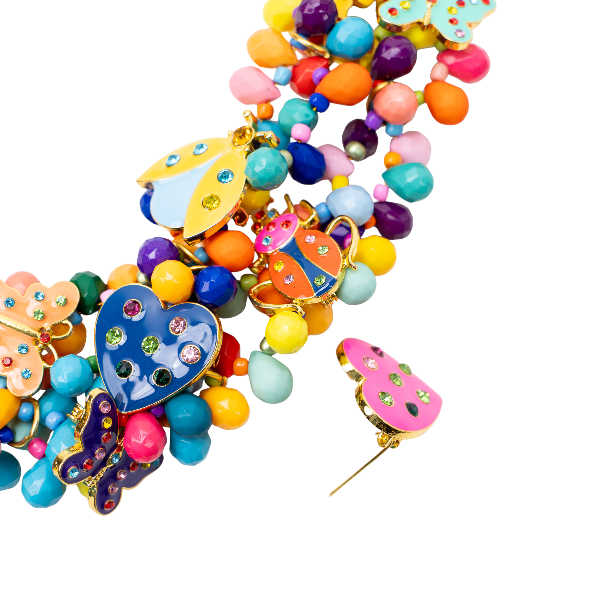 Lovebug 18k Brooch Bib - Carnivale,Necklaces, Sassy Jones,