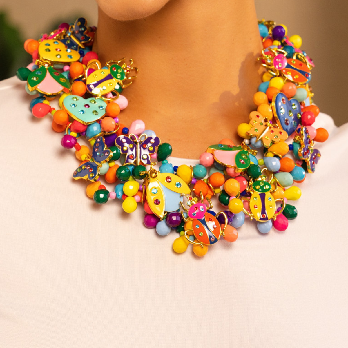 Lovebug 18k Brooch Bib Carnivale
