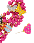 Lovebug 18k Brooch Bib - Hot Pink,Necklaces, Sassy Jones,