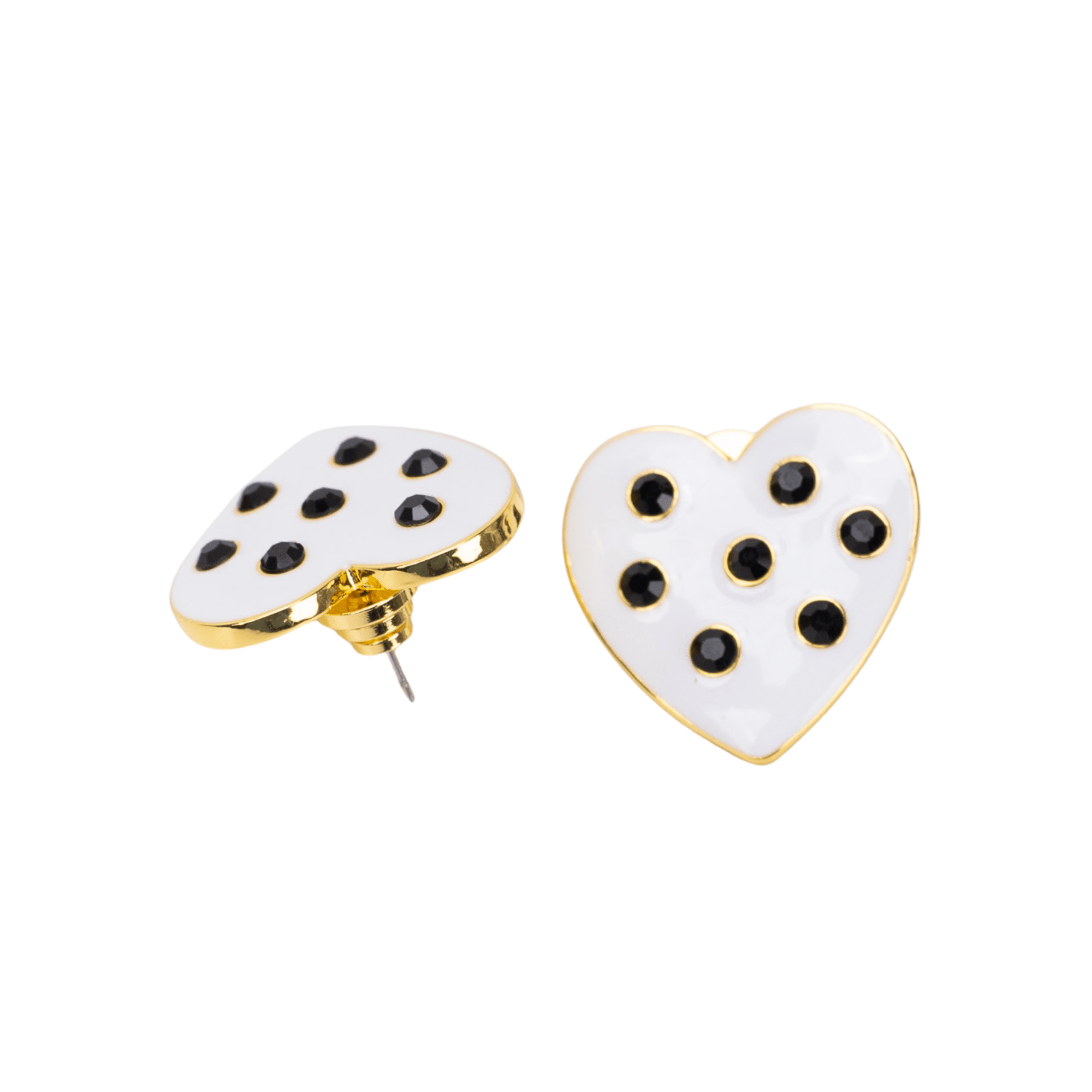 Lovebug 18k Studs - Black/White,Earrings, Sassy Jones,