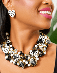 Lovebug 18k Studs - Black/White,Earrings, Sassy Jones,