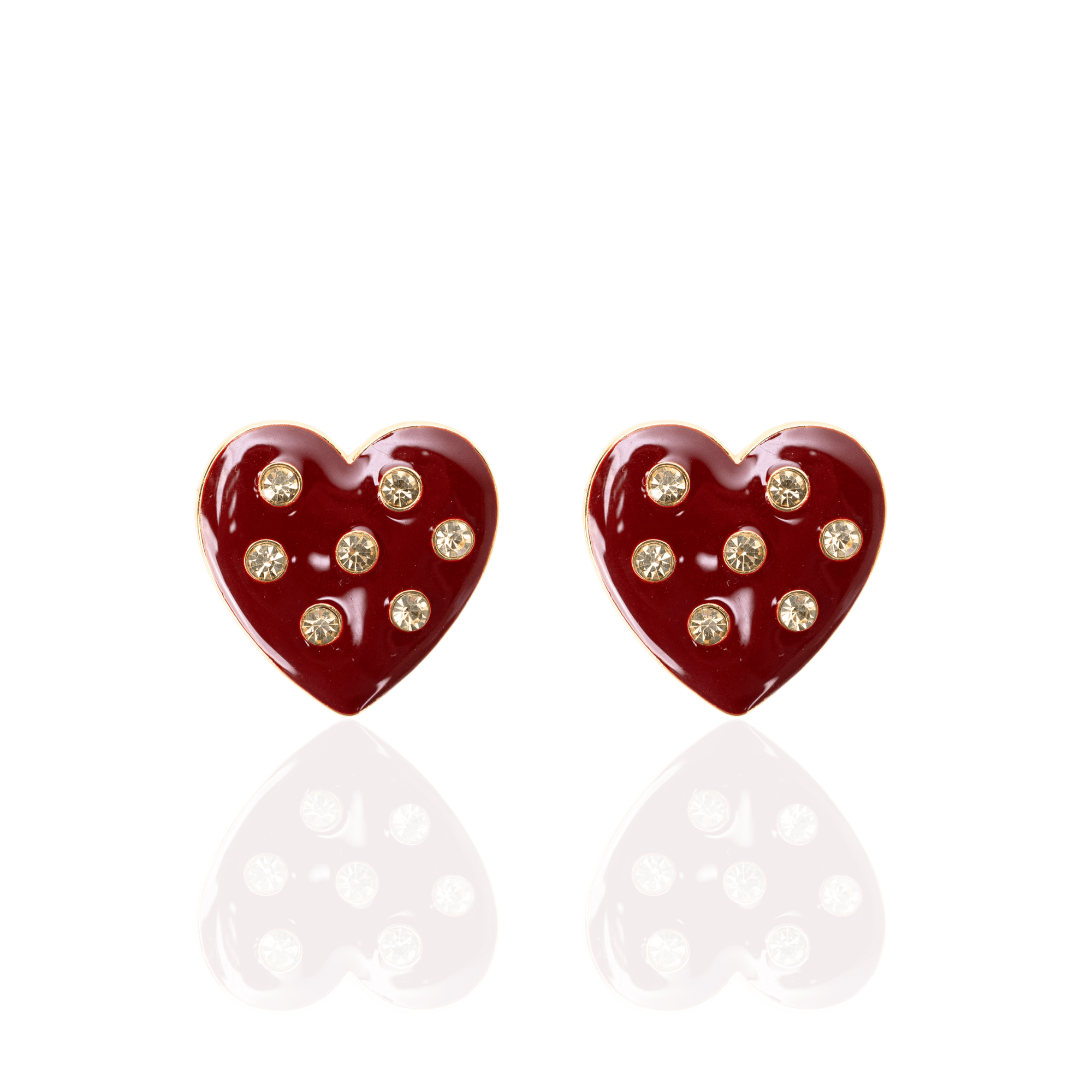 Lovebug 18k Studs - Crimson,Earrings, Sassy Jones,