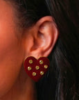 Lovebug 18k Studs - Crimson,Earrings, Sassy Jones,
