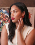 Lovebug 18k Studs - Crimson,Earrings, Sassy Jones,