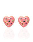 Lovebug 18k Studs - Pink/Green,Earrings, Sassy Jones,