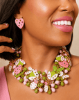 Lovebug 18k Studs - Pink/Green,Earrings, Sassy Jones,