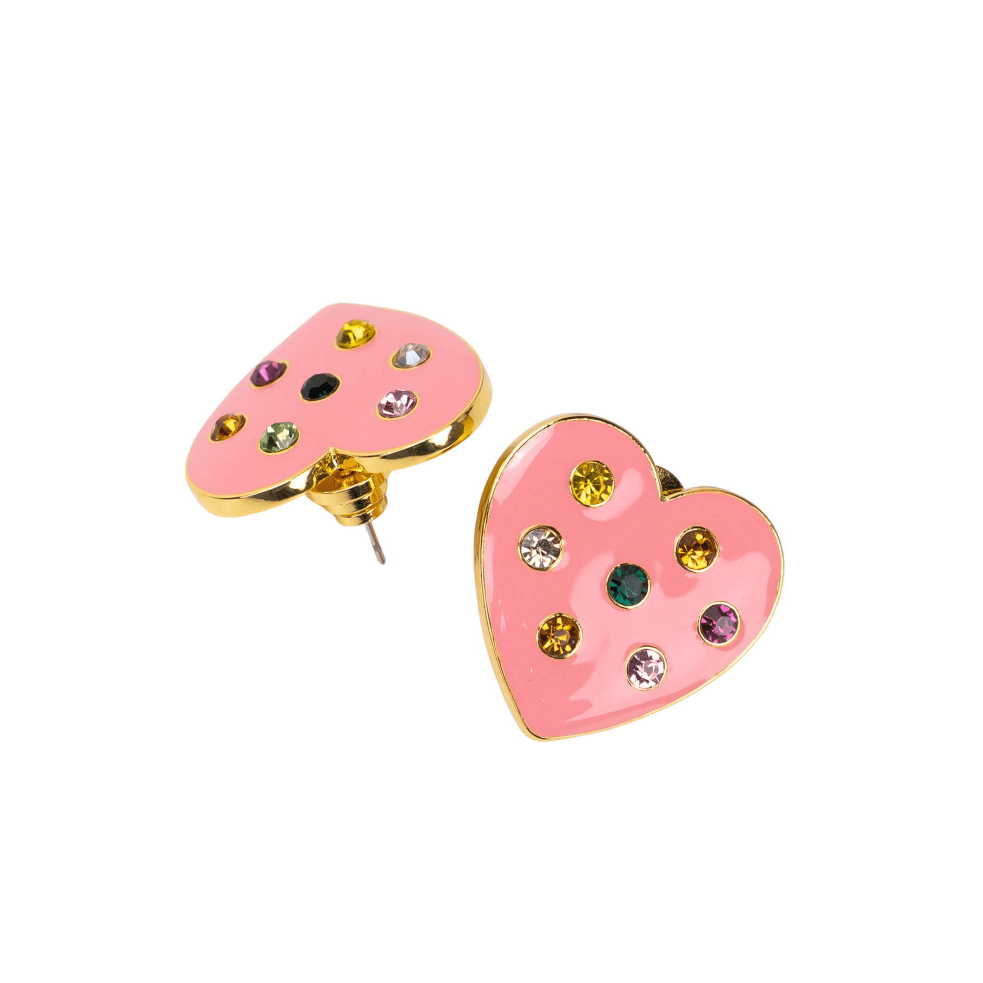 Lovebug 18k Studs - Pink/Green,Earrings, Sassy Jones,