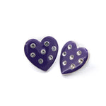 Lovebug Purple Jewelry Purple Beaded Studs Statement Purple Jewelry Unique Beaded Accessories Designer Heart Shaped Studs Trendy Purple Fashion Jewelry Artistic Statement Jewelry Beaded Lovebug Jewelry Set Elegant Purple Studs High Fashion Beaded Studs Stylish Purple Accessories Modern Statement Jewelry Contemporary Beaded Jewelry Handmade Lovebug Jewelry Sophisticated Purple Studs Exclusive Designer Jewelry